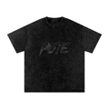 Snow Washed Oversized Cotton T-Shirt